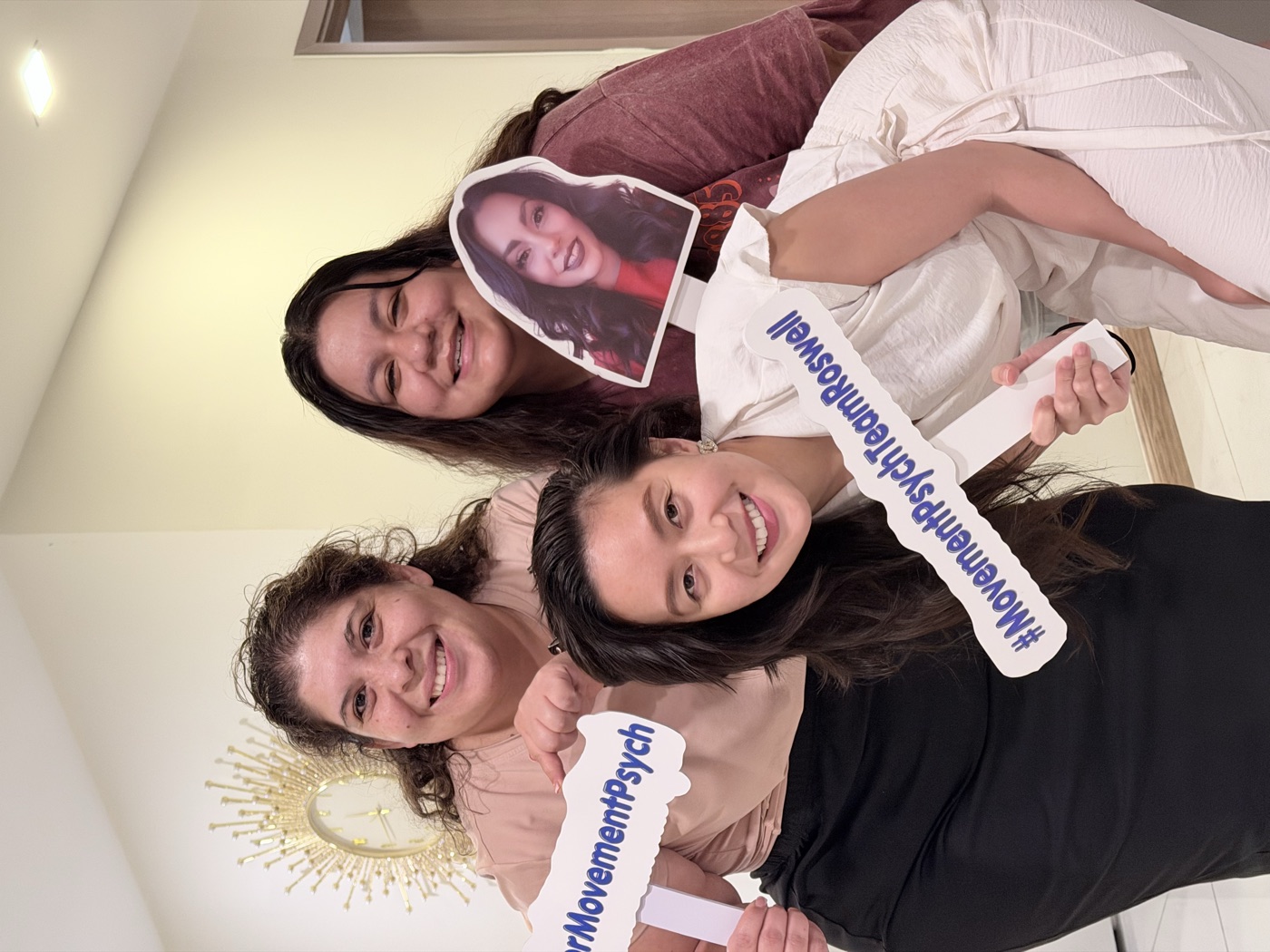 The team with Movement Psychotherapy signs